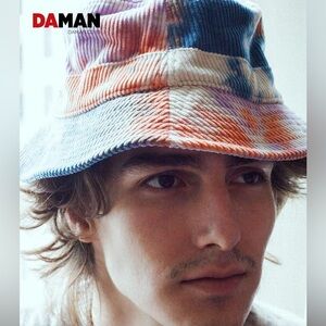 Urban Outfitters Tie Dye‎ Corduroy Bucket Hat Multicolor Retro Streetwear OS